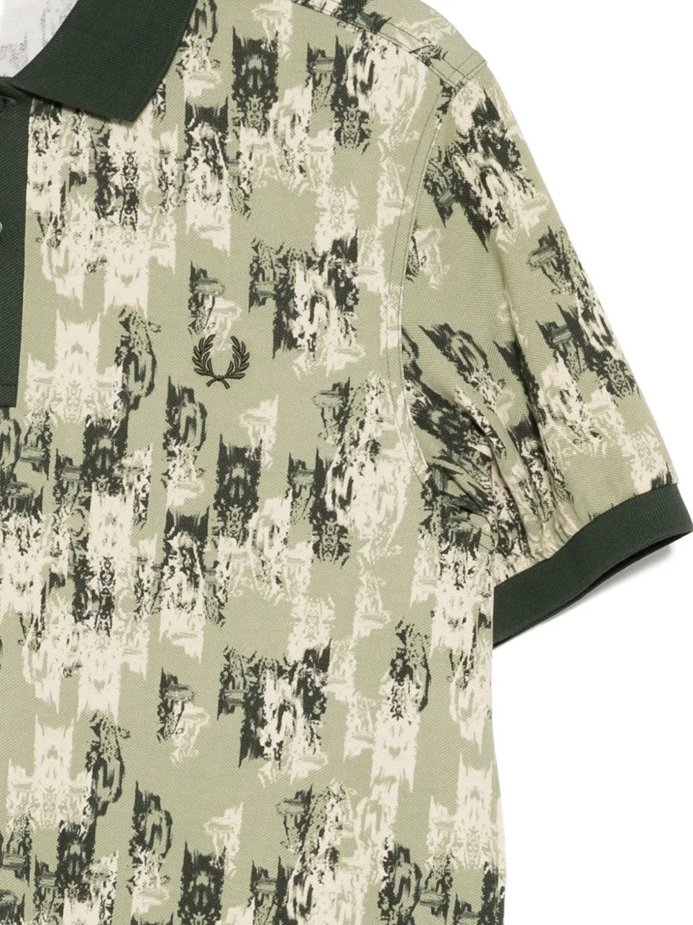 Fred Perry Poloshirt met grafische print Groen