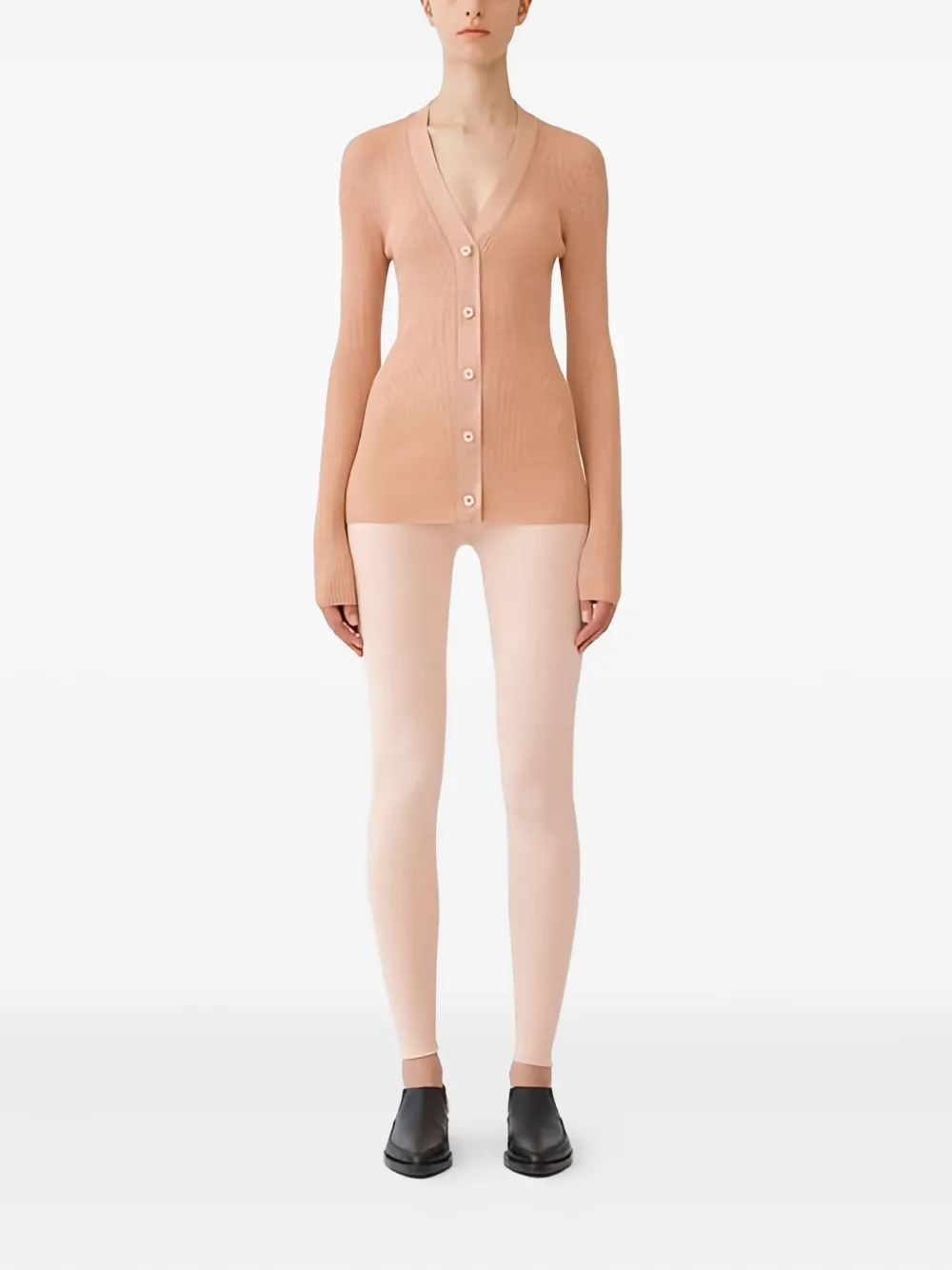 Fabiana Filippi Geribbeld vest met knopen Roze