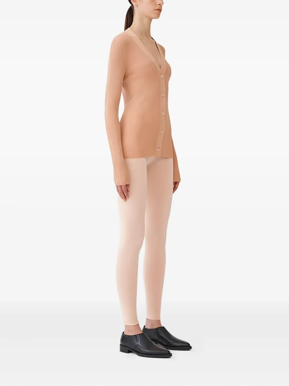 Fabiana Filippi Geribbeld vest met knopen Roze