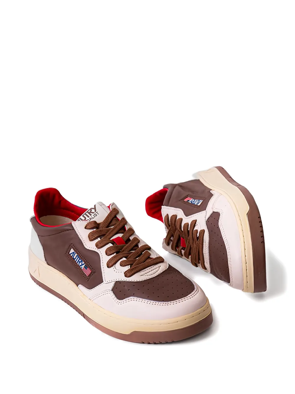 Autry Medalist low-top sneakers met vlakken Bruin