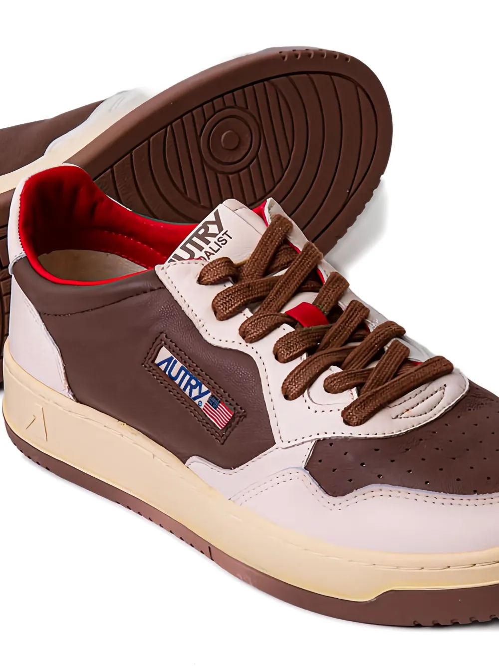 Autry Medalist low-top sneakers met vlakken Bruin