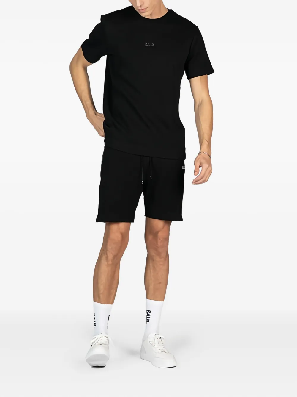 BALR. drawstring logo-detail shorts | Black | Image 1