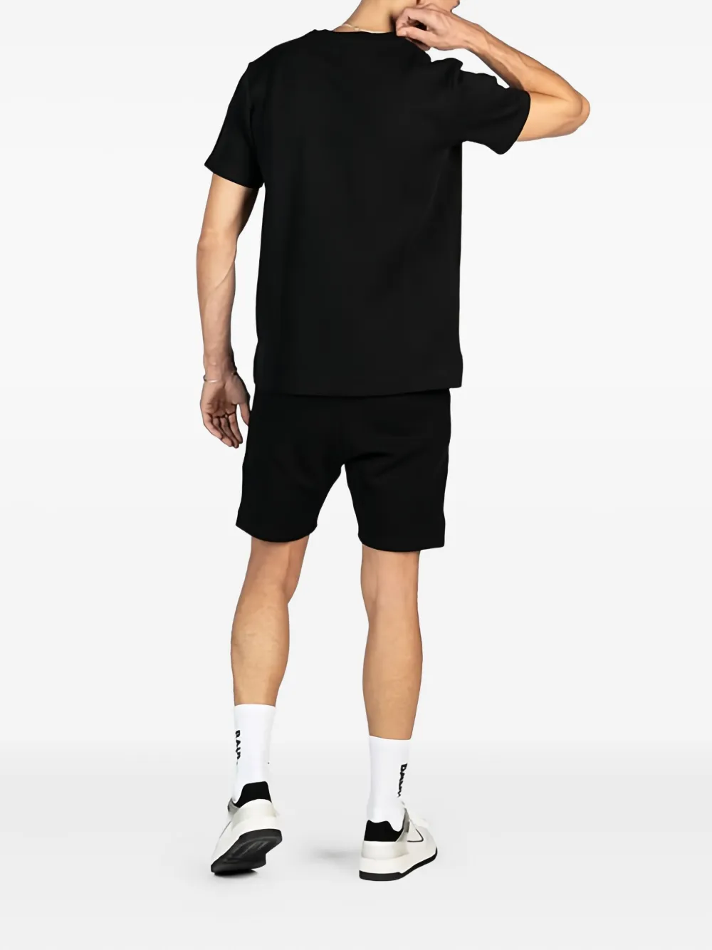 BALR. Shorts met trekkoord en logodetail Zwart