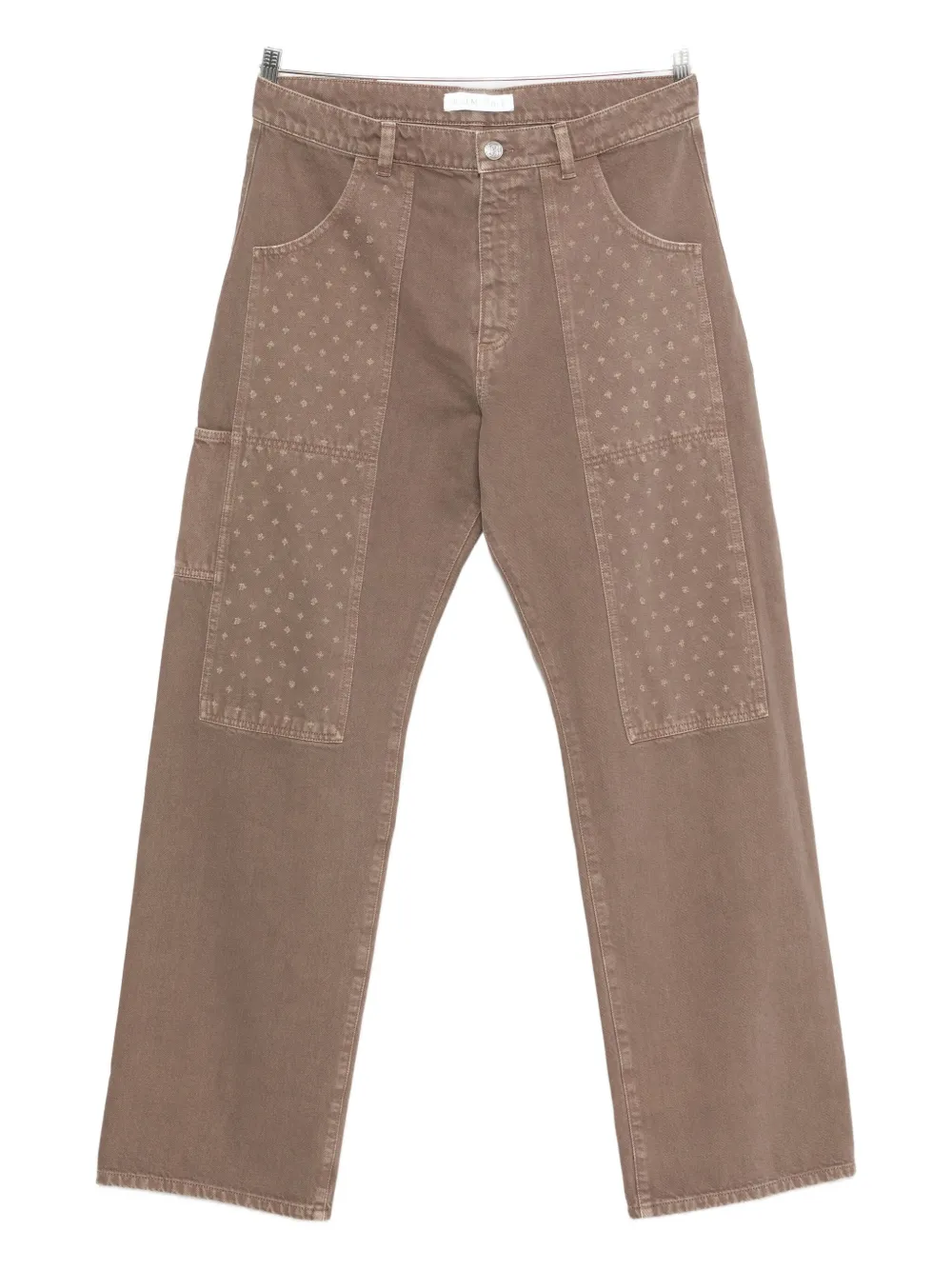 Bluemarble Distressed Pannelled Jeans In Brown