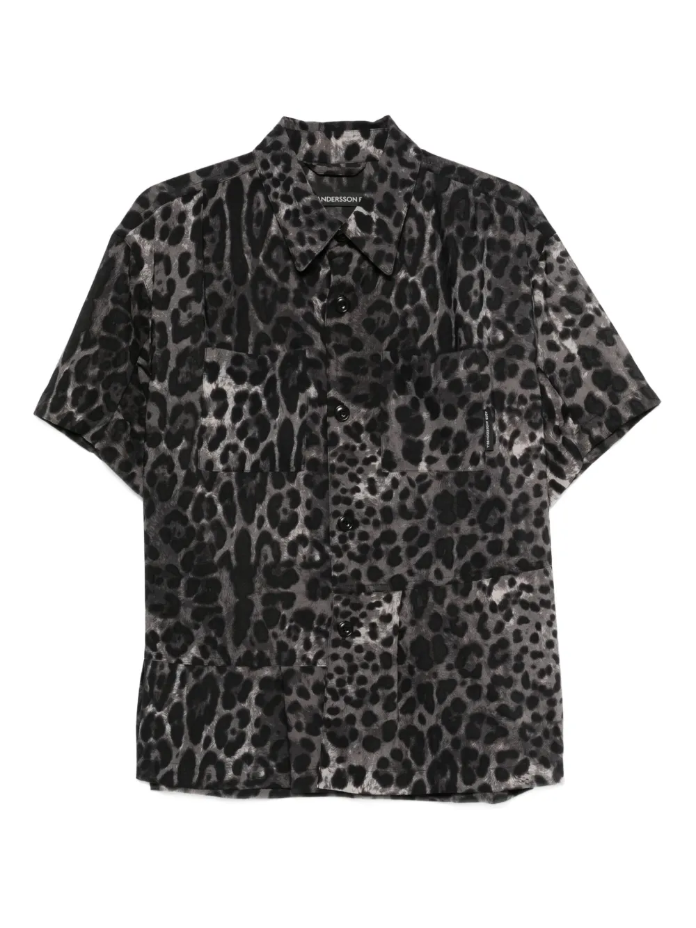 Andersson Bell camisa con estampado de leopardo | negro | Image 1