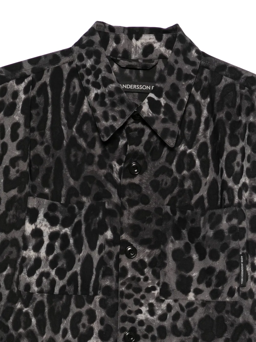 Andersson Bell Overhemd met luipaardprint Zwart