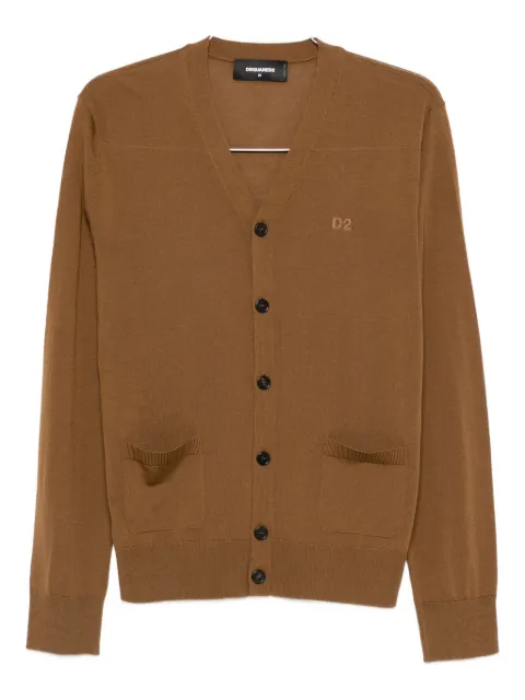 DSQUARED2 logo-embroidered cardigan