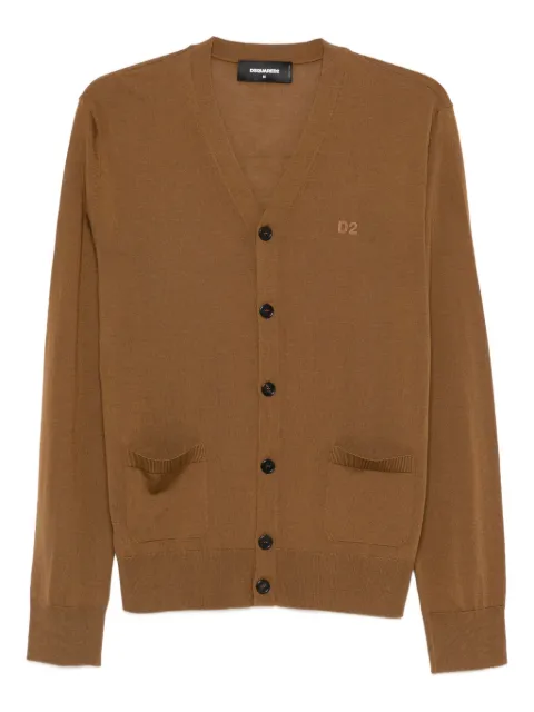 DSQUARED2 logo-embroidered cardigan