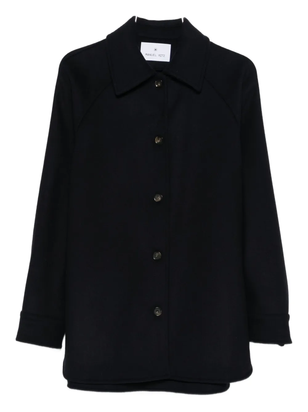 Manuel Ritz buttoned wool-blend coat | azul | Image 1