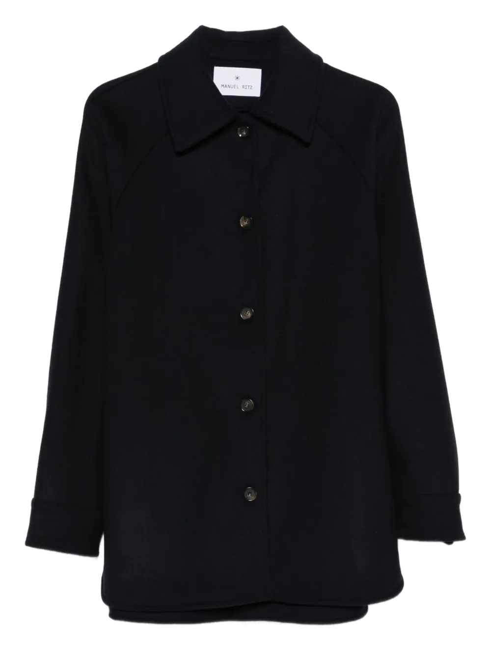 Manuel Ritz buttoned wool-blend coat | Blue | Image 1