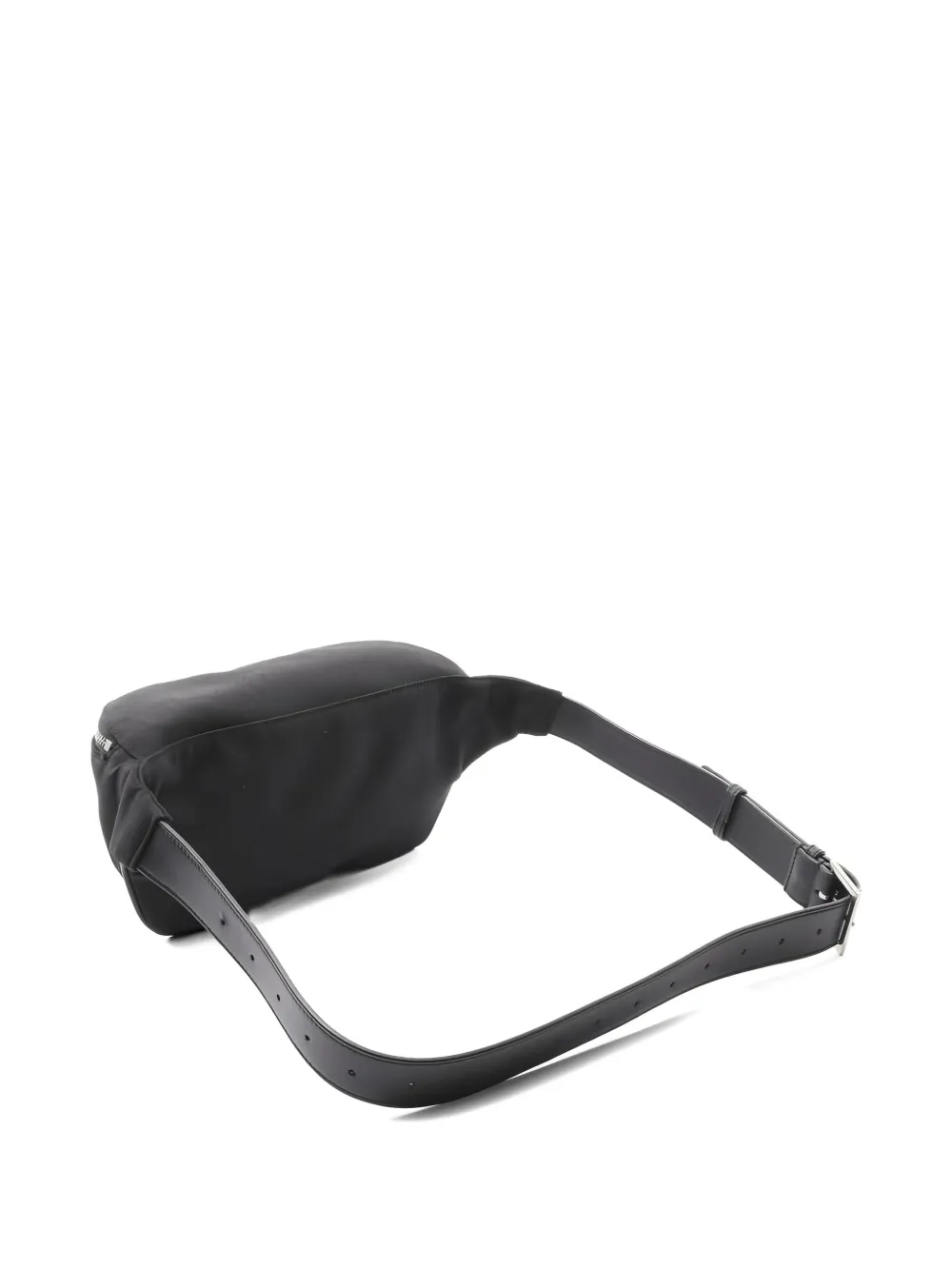 Pre-owned Saint Laurent 2020s Logo-plaque Belt Bag In Black