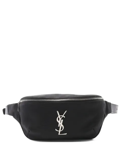 Saint Laurent Pre-Owned cangurera con placa del logo años 2020