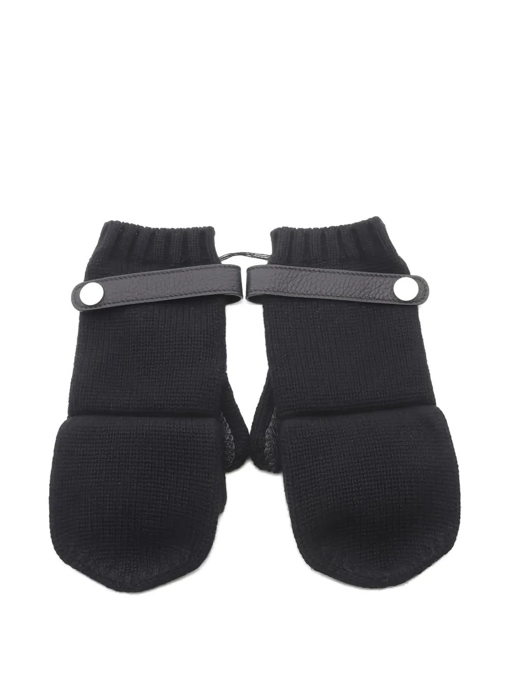 Pre-owned Hermes 2020s Lionel Mittens In Black