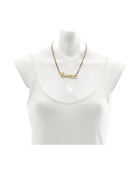 Balenciaga Pre-Owned 2010s logo-plate necklace