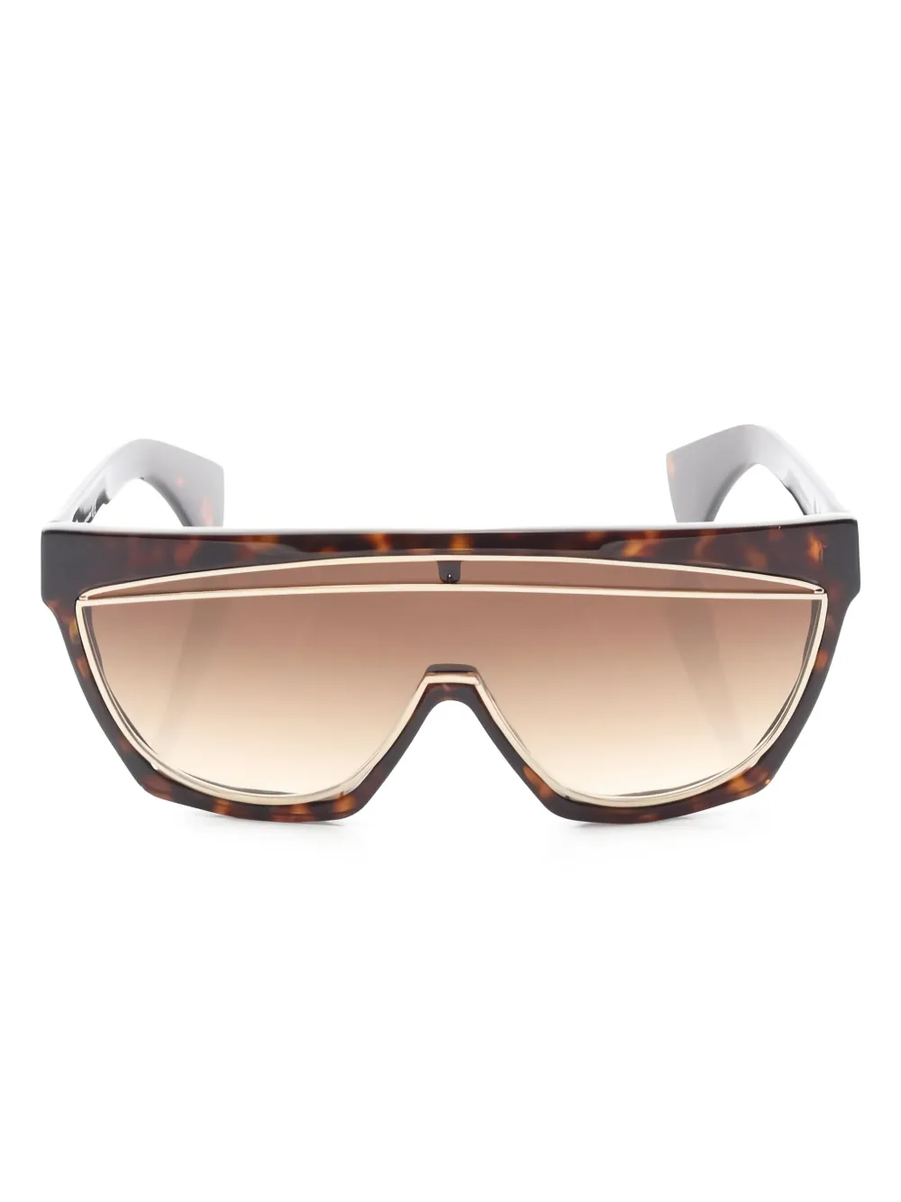 Loewe Pre-Owned 2010s geometric-frame sunglasses | Brown | Image 1