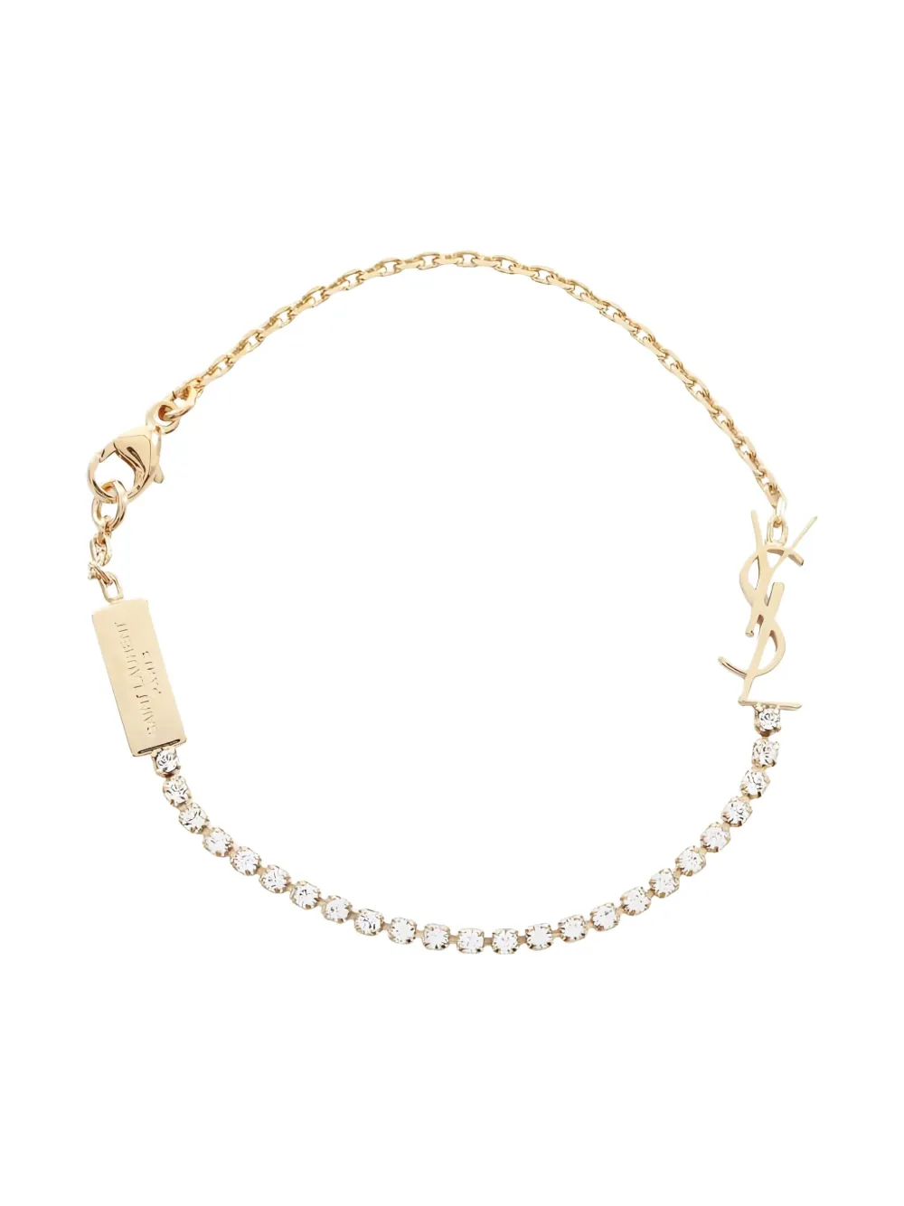 Pre-owned Saint Laurent 2020s Cassandra-charm Bracelet In Gold