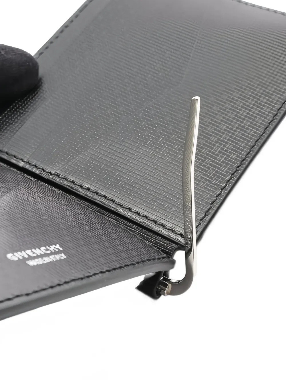 Pre-owned Givenchy 2020s 4g Money-clip Wallet In Black