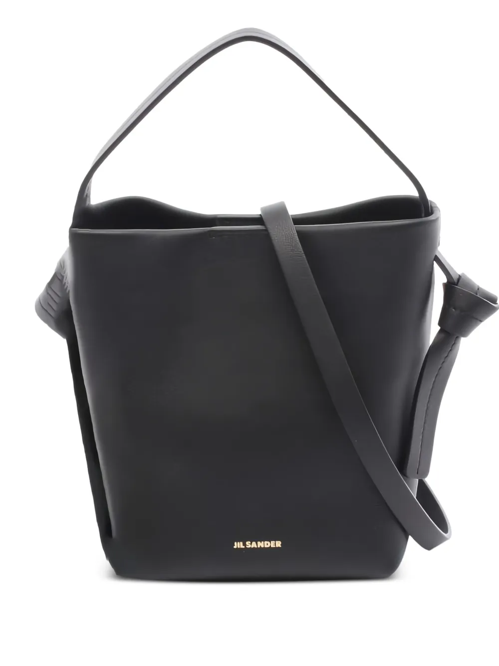 Jil Sander Pre-Owned 2020s mini knotted-handle leather tote bag - Nero