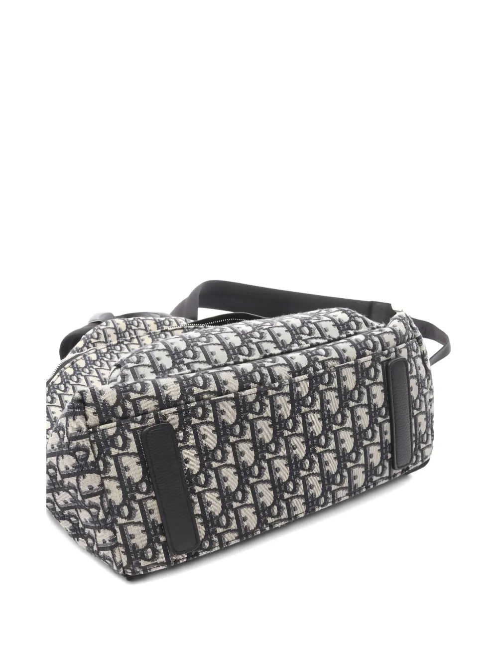 Pre-owned Dior 2010s Oblique Jacquard Leather Backpack In Black