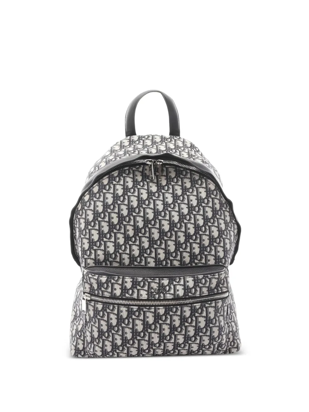 Christian Dior Pre-Owned 2010s oblique jacquard leather backpack | Black | Image 1