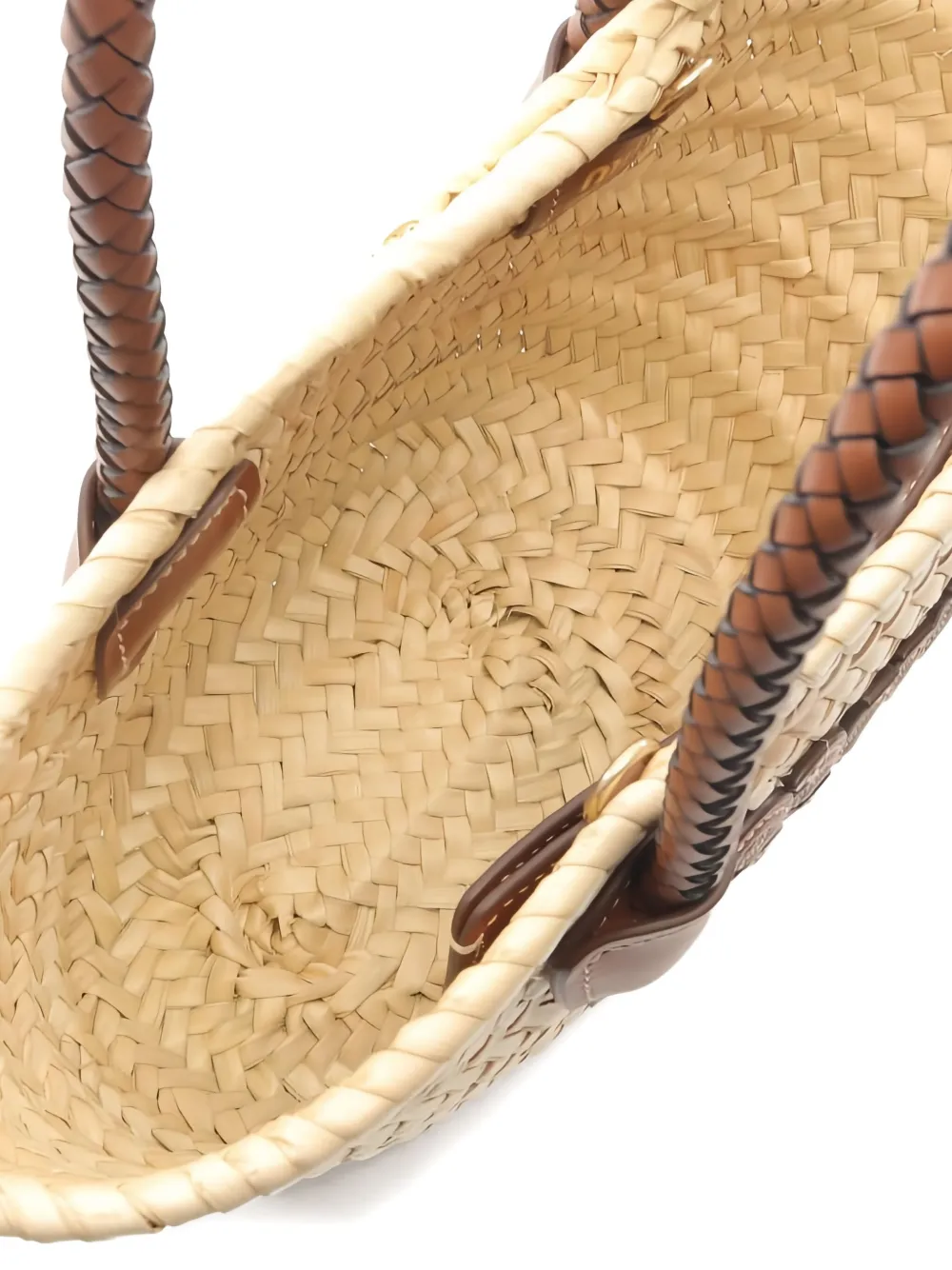 Miu Pre-Owned 2020s shopper met gevlochten handvat Beige