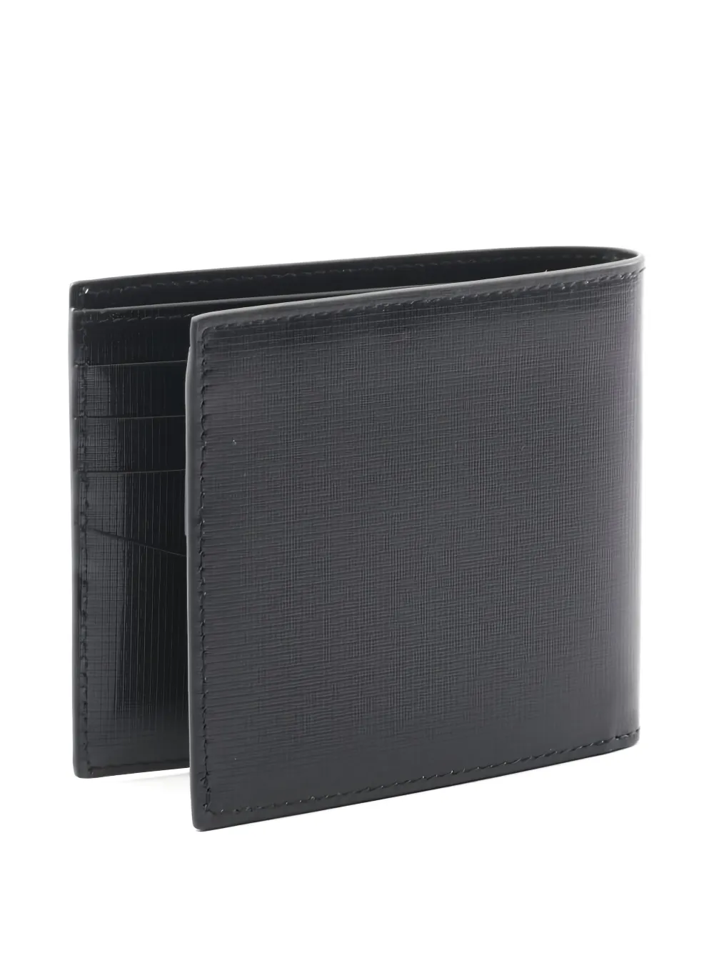 Pre-owned Givenchy 2020s 4g-pattern Leather Bi-fold Wallet In Black