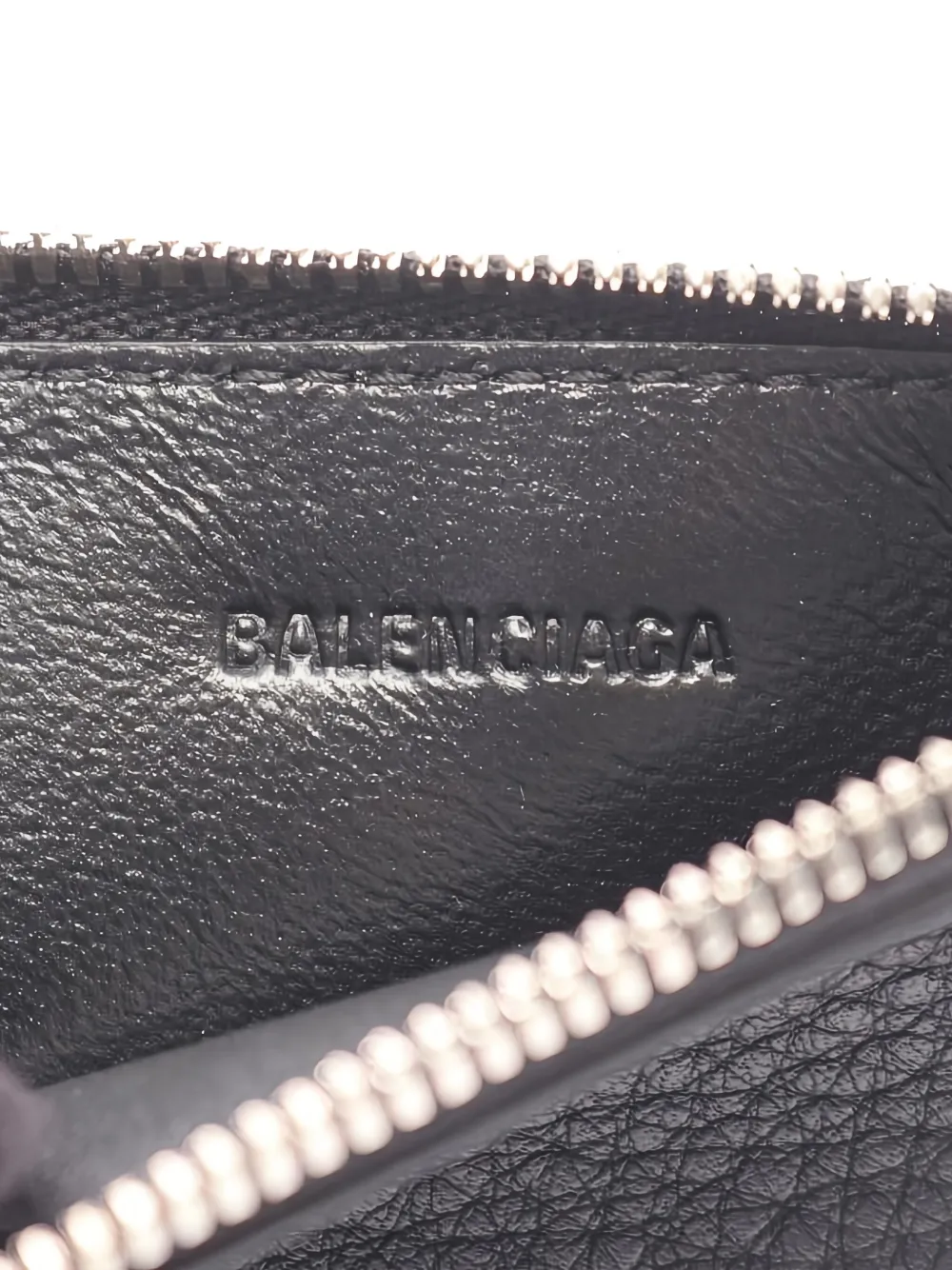Pre-owned Balenciaga 2020s Cash Leather Card Holder In Black