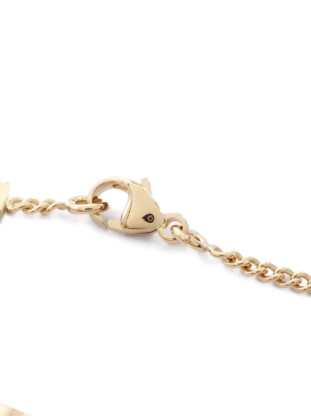 Pre-owned Saint Laurent 2020s Cassandra Heart-charm Bracelet In Gold