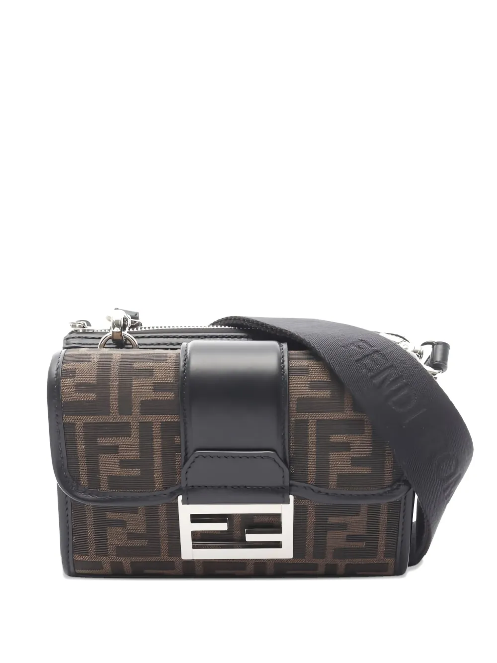 Fendi Pre-Owned 2020s Double Baguette crossbody bag | Brown | Image 1