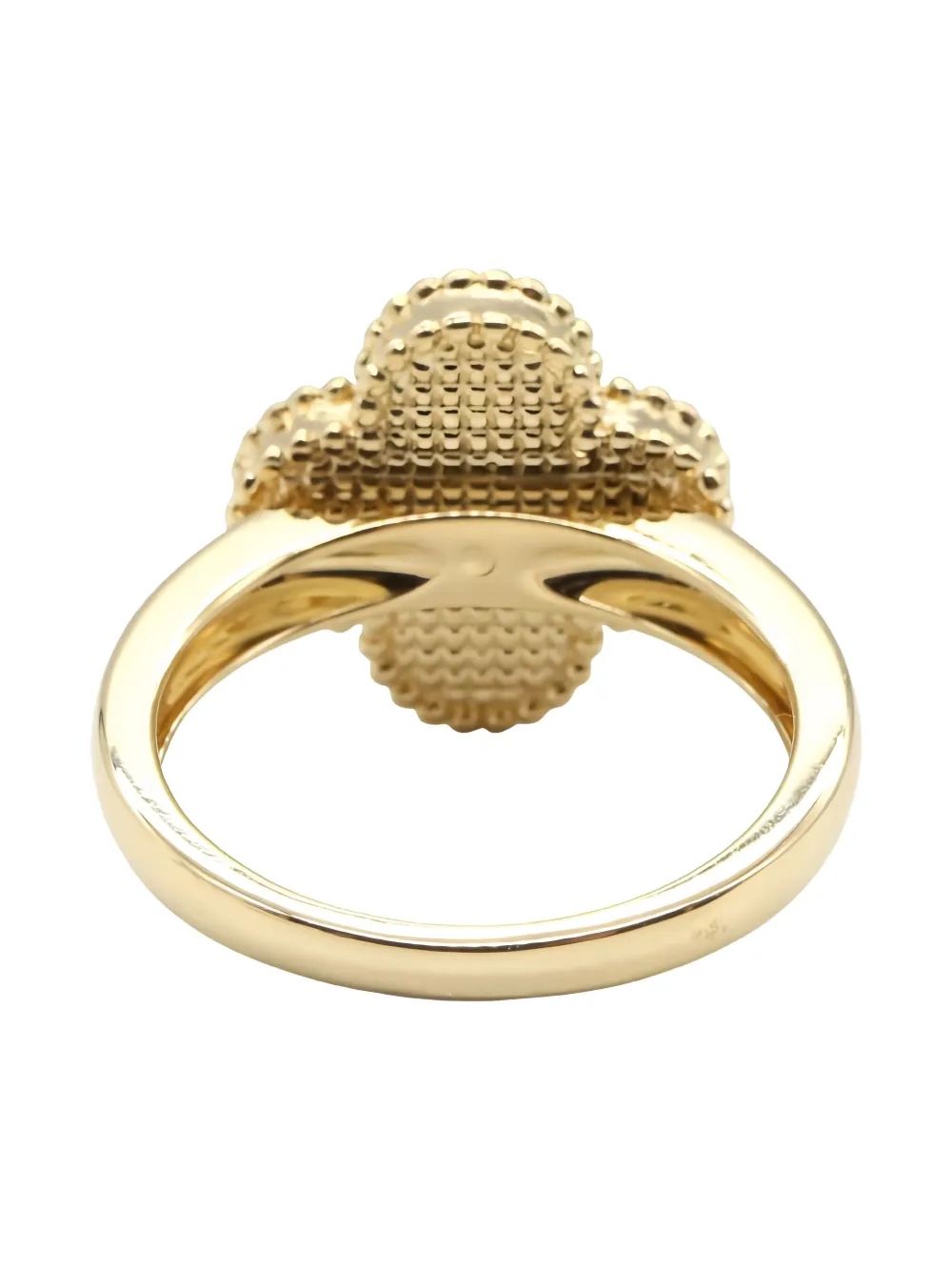 Pre-owned Van Cleef & Arpels 2010s 18k Yellow Gold Alhambra Diamond Ring