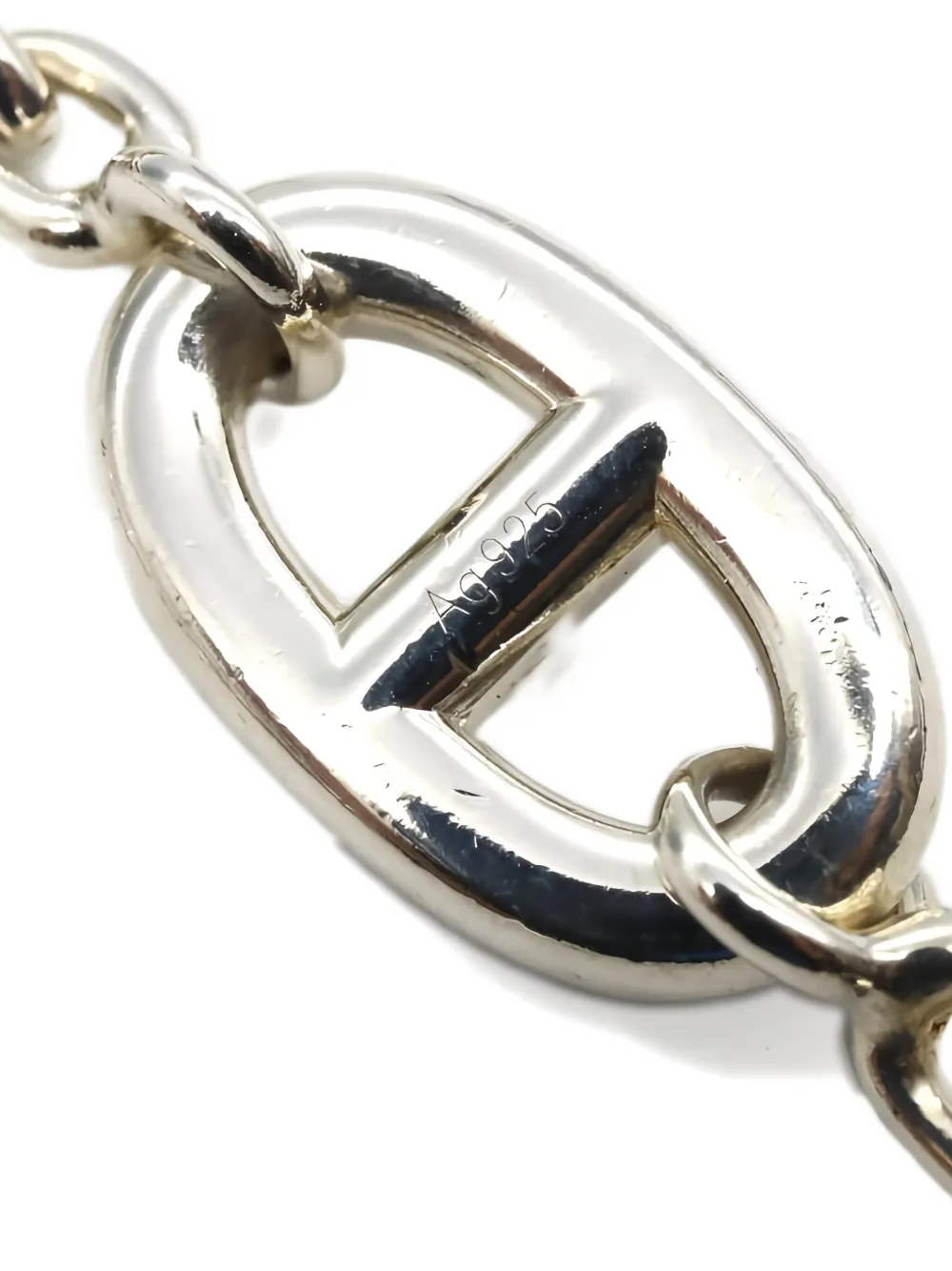 Pre-owned Hermes 2010s Farandole Chain Necklace In Silver