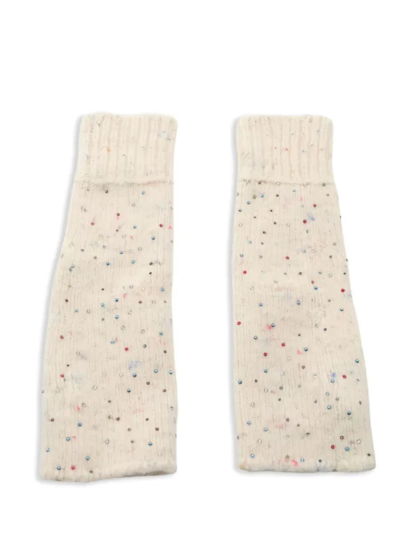 CHANEL Pre-Owned 1986-1988 Coco Mark Rhinestone Gloves