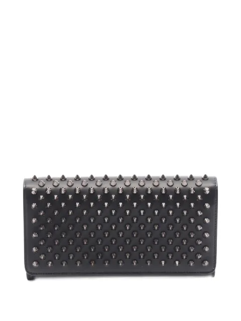 Christian Louboutin Pre-Owned 2010s Macaron spike-studded leather wallet