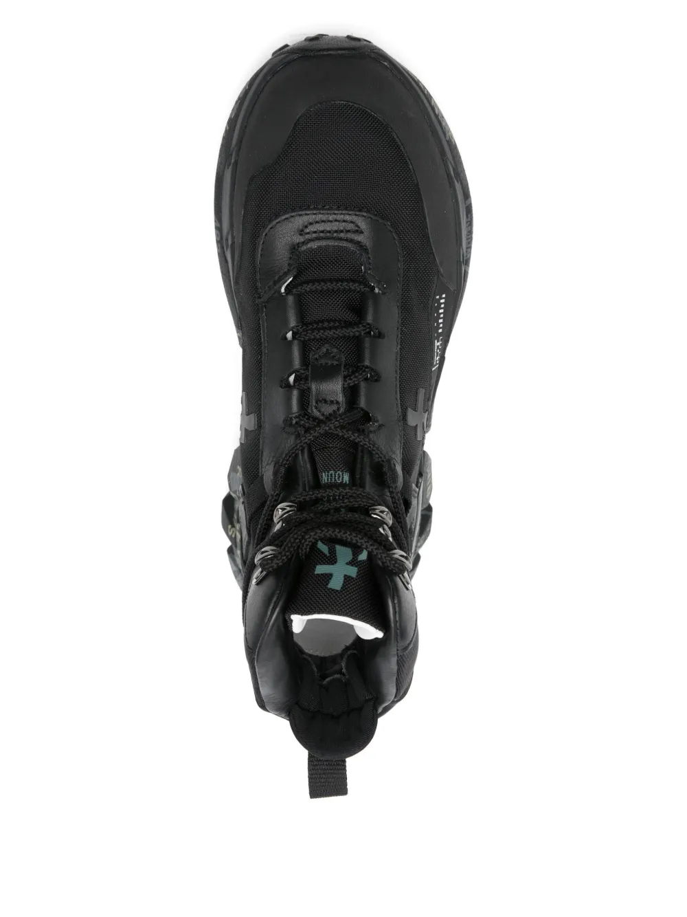 Premiata High-top Sneakers With Sole And Textured Accents In Black