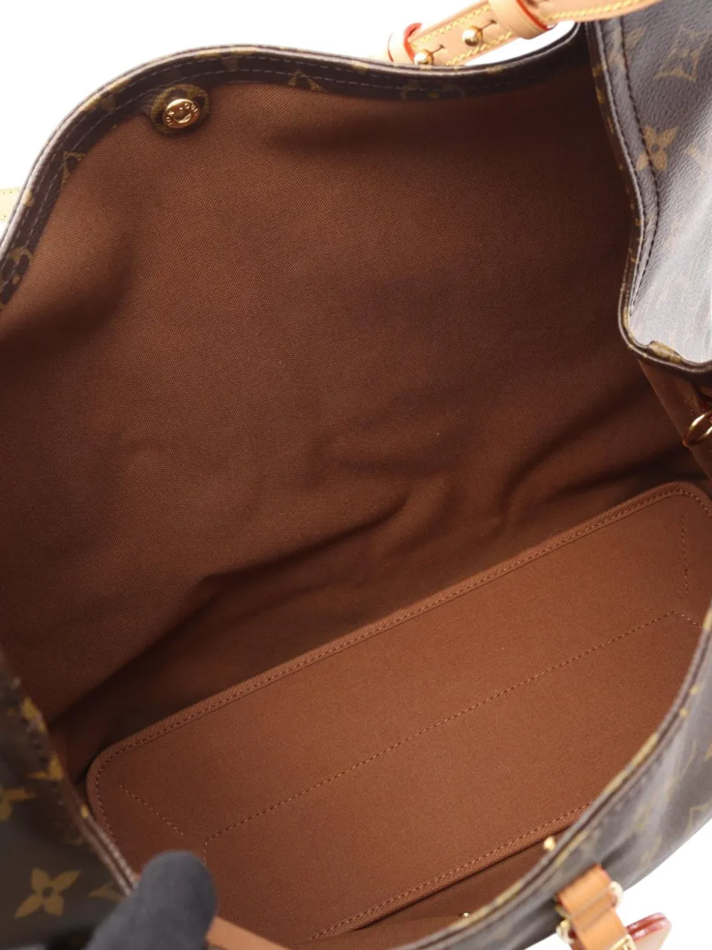 Pre-owned Louis Vuitton 2021-2025 Monogram Atlantis Gm Satchel In Brown