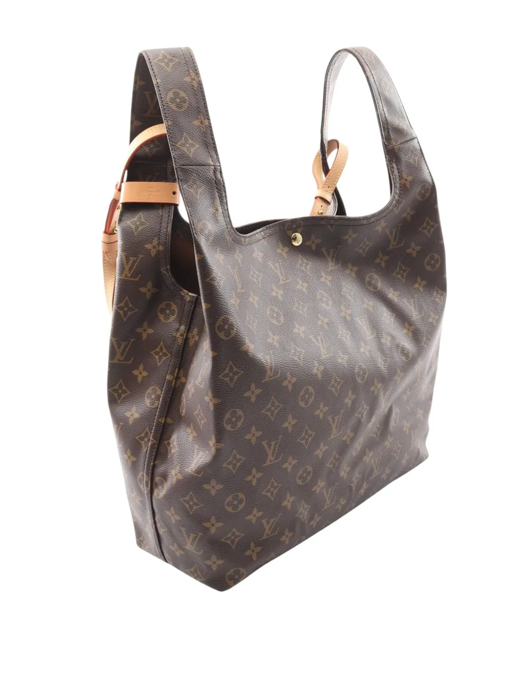Pre-owned Louis Vuitton 2021-2025 Monogram Atlantis Gm Satchel In Brown