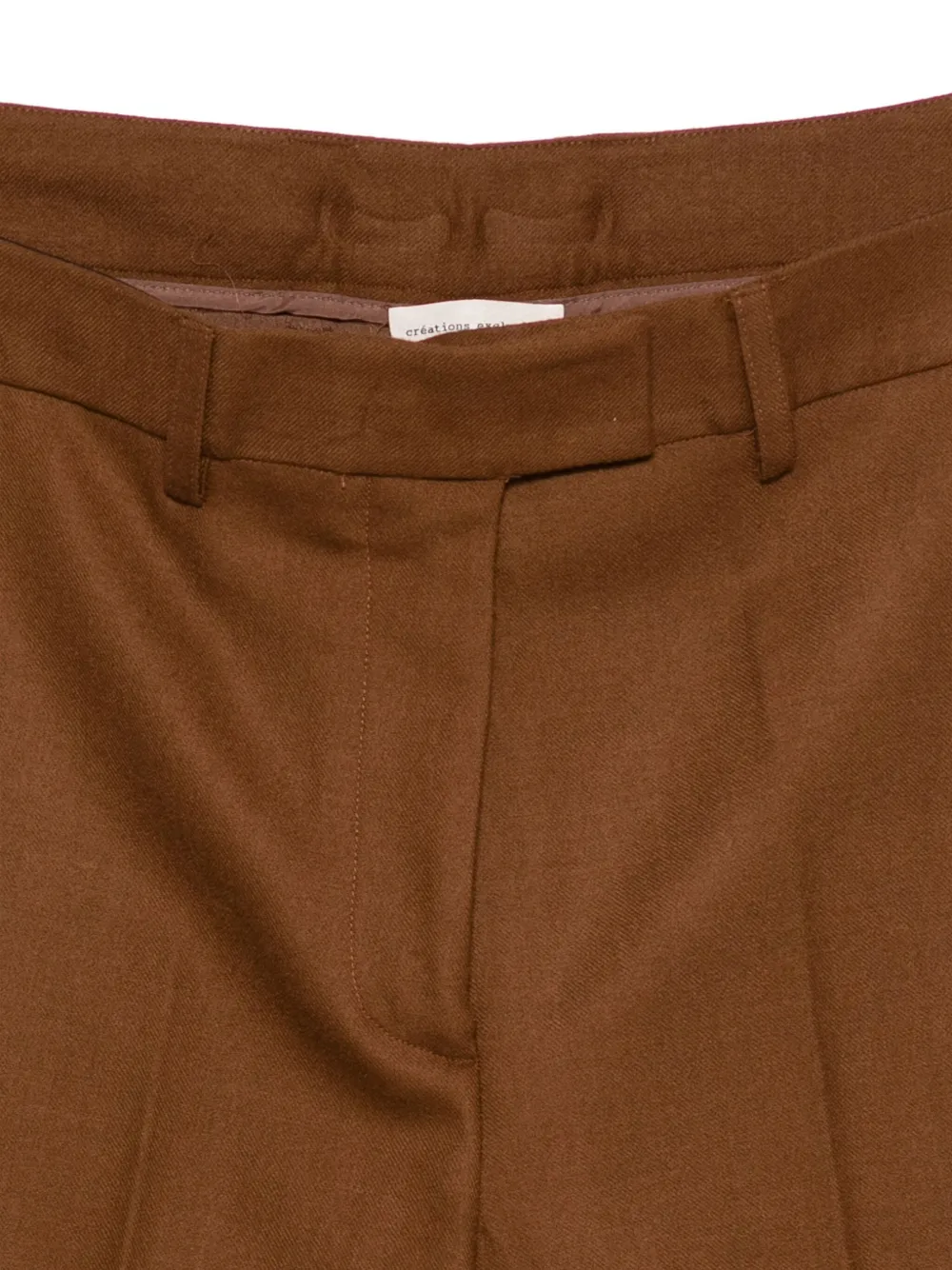 Semicouture Tailored Straight-leg Pants With Mid-rise Waist In Brown