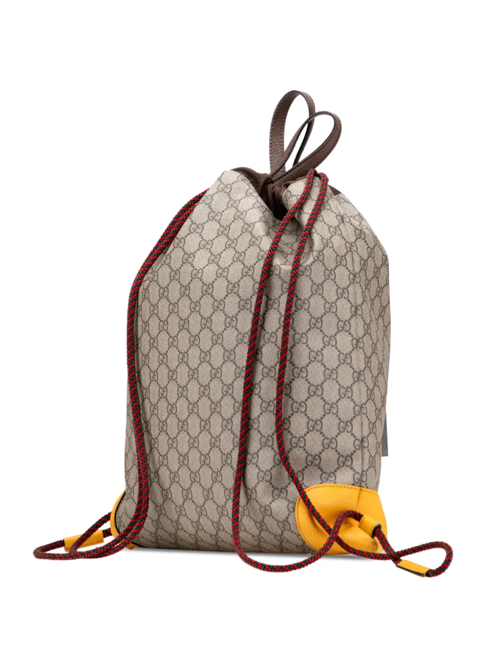 Pre-owned Gucci 2000-2015 Gg Supreme Animalier Backpack In Brown