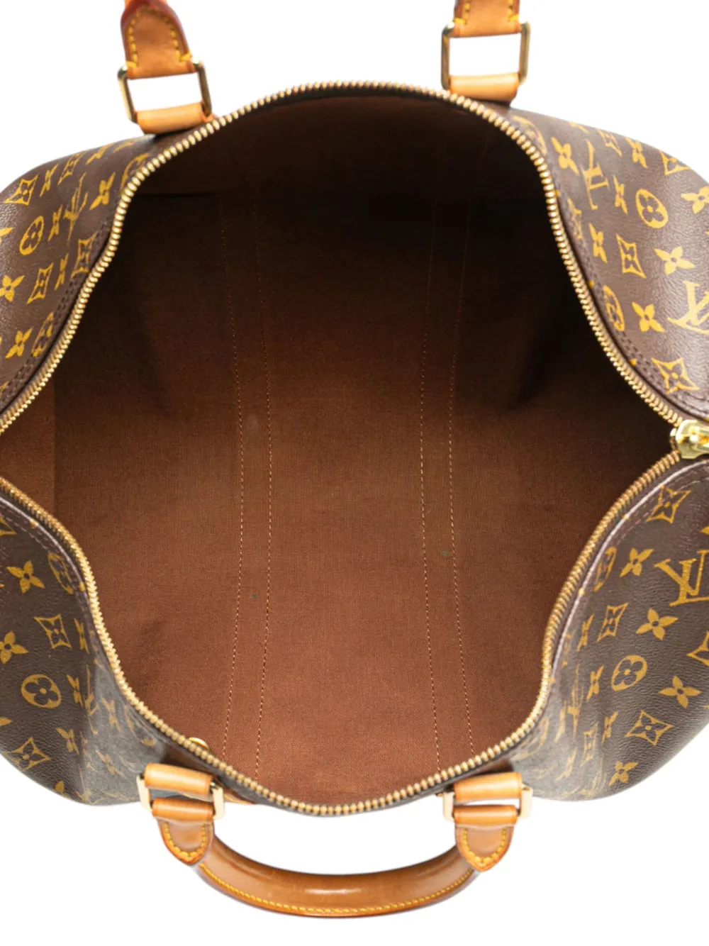 Pre-owned Louis Vuitton 1995 Monogram Keepall 45 Travel Bag In Brown