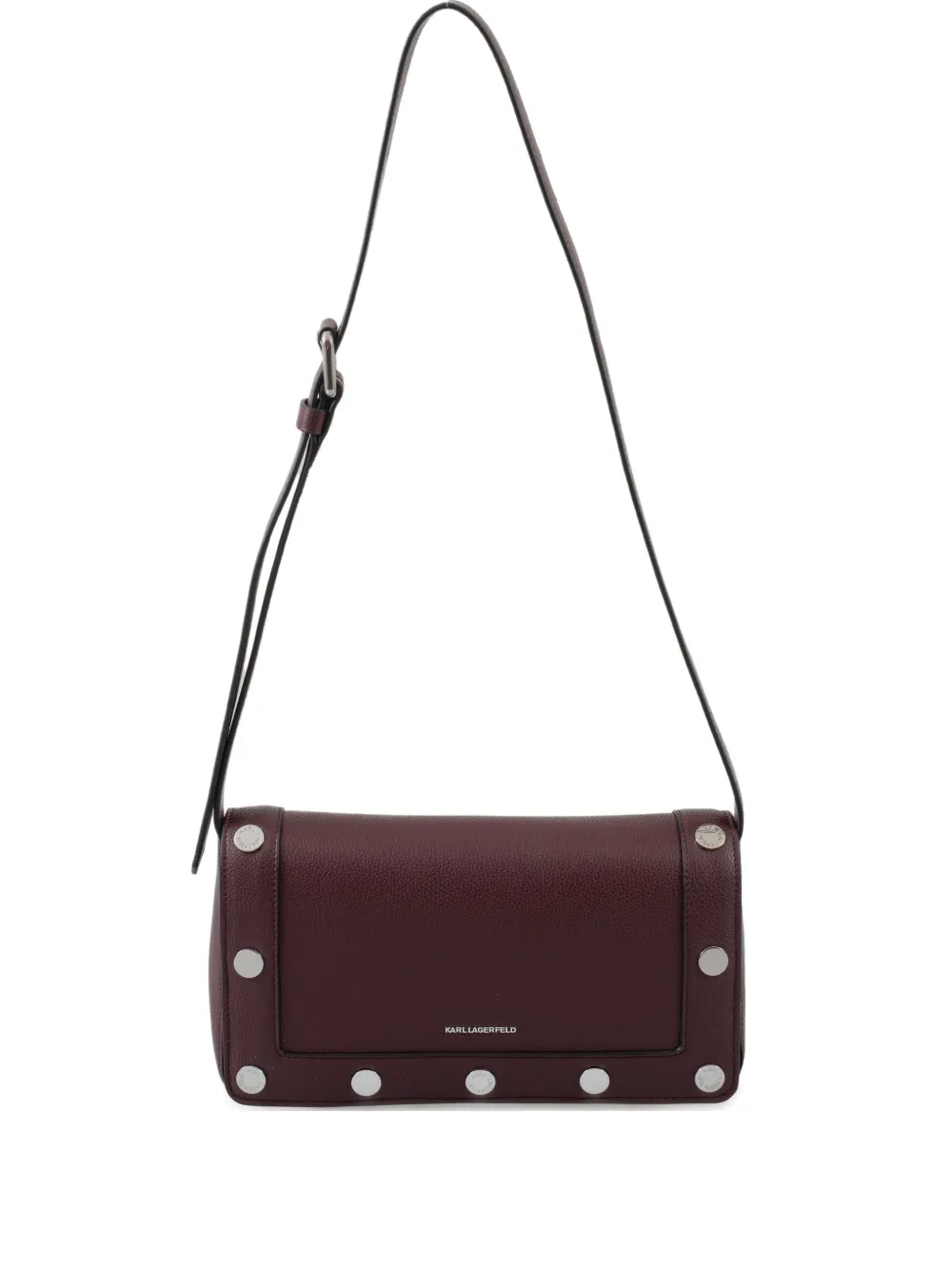 Karl Lagerfeld K/rocky Marais Studded Shoulder Bag In Burgundy