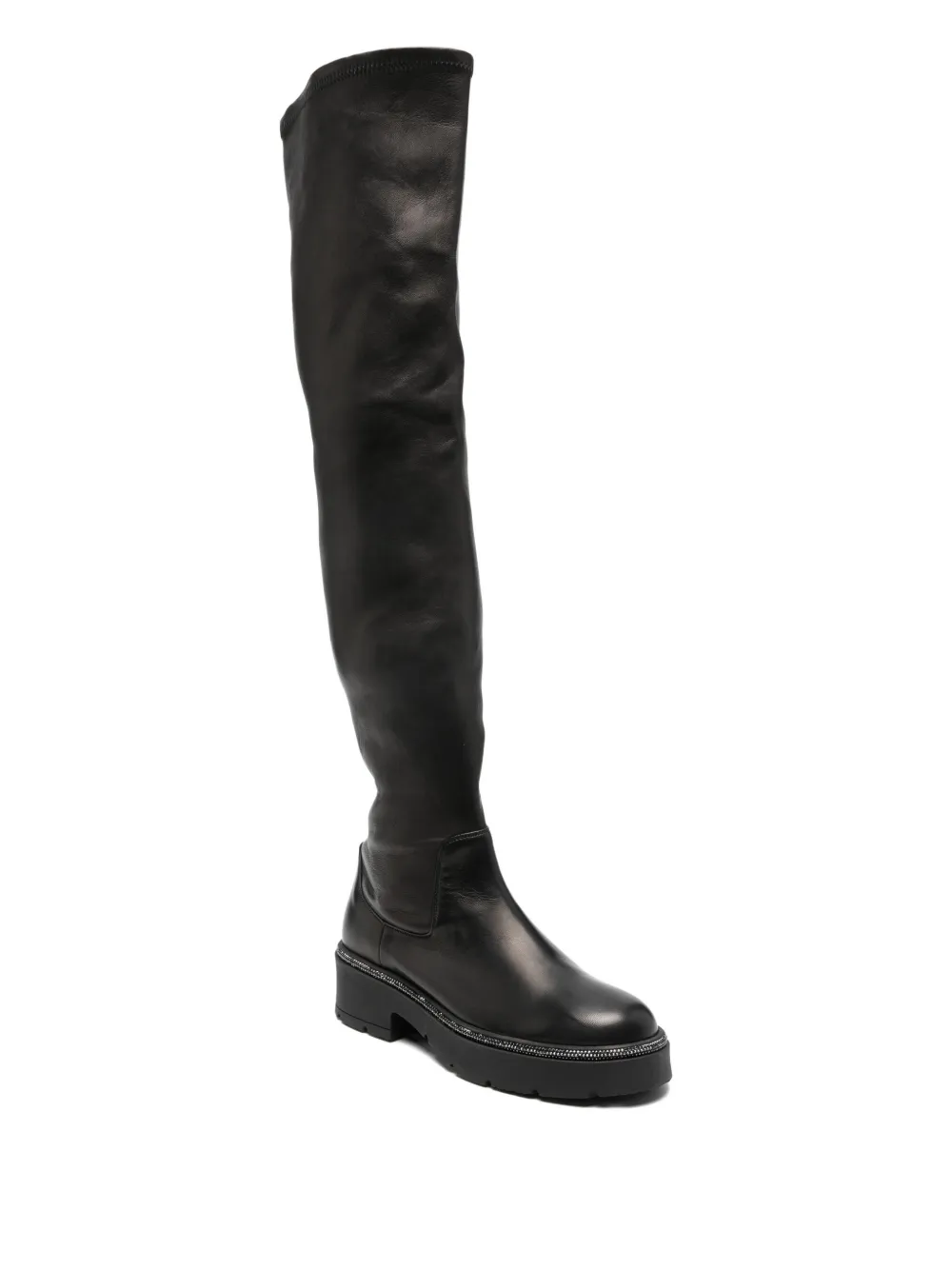 René Caovilla 40mm Embellished Knee-high Boots In Multi
