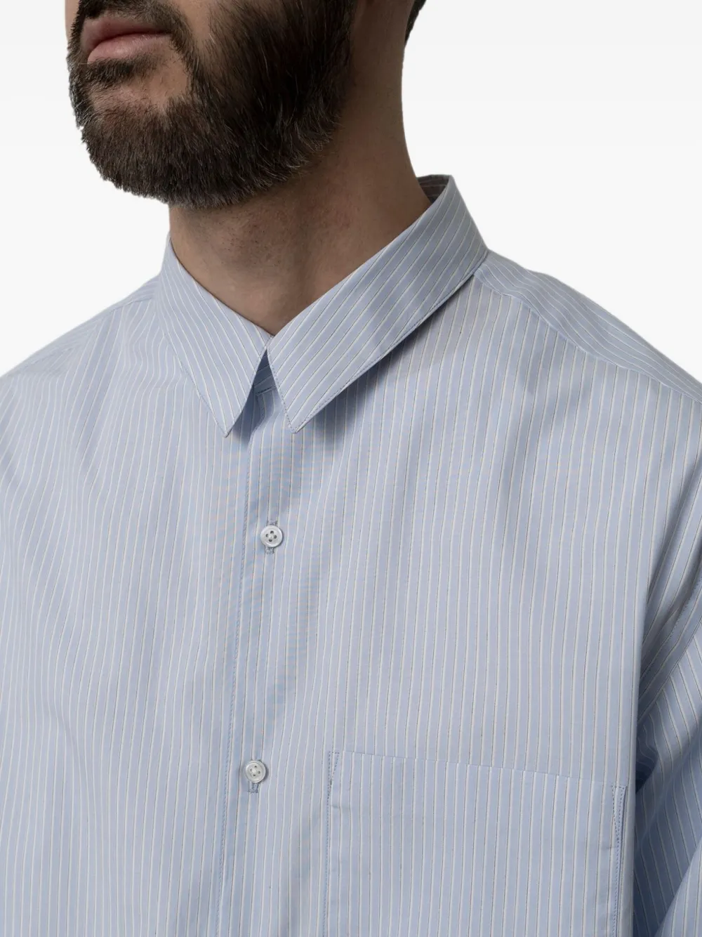 Still By Hand Striped Shirt In Blue
