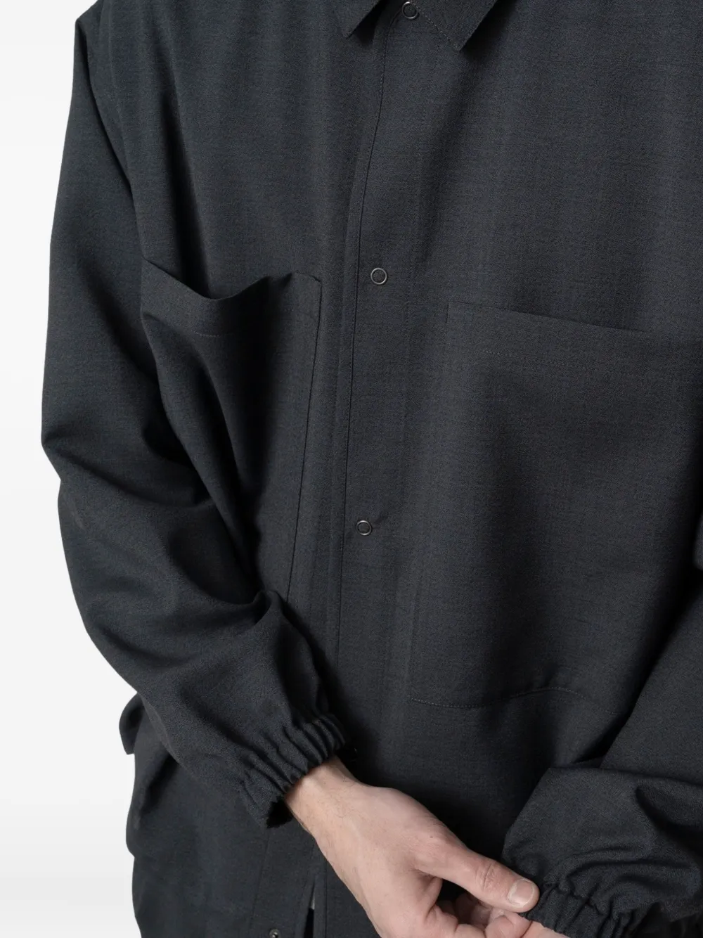 Still by Hand Shirtjack met zak Grijs