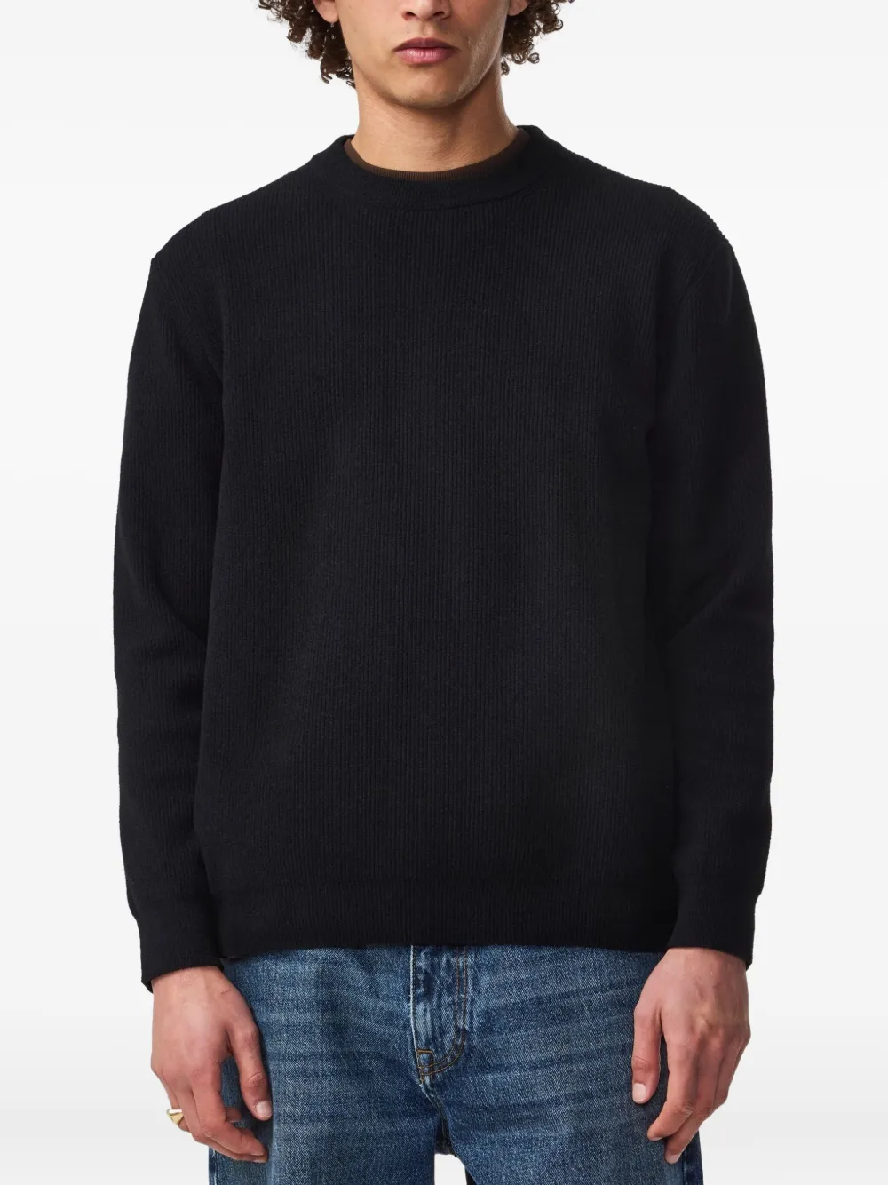 NN07 Danny ribbed sweater - Zwart