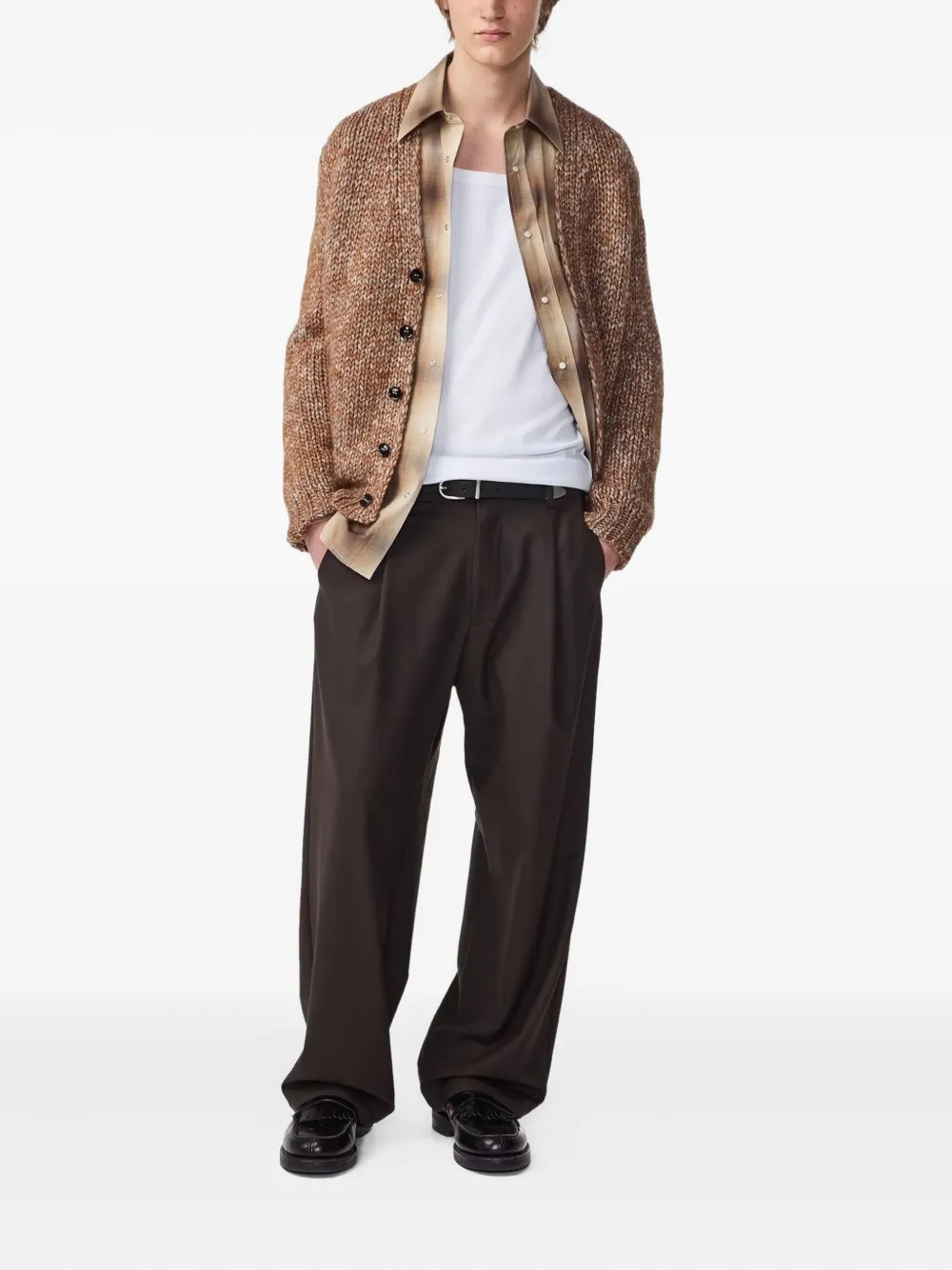 NN07 pleated trousers - Bruin