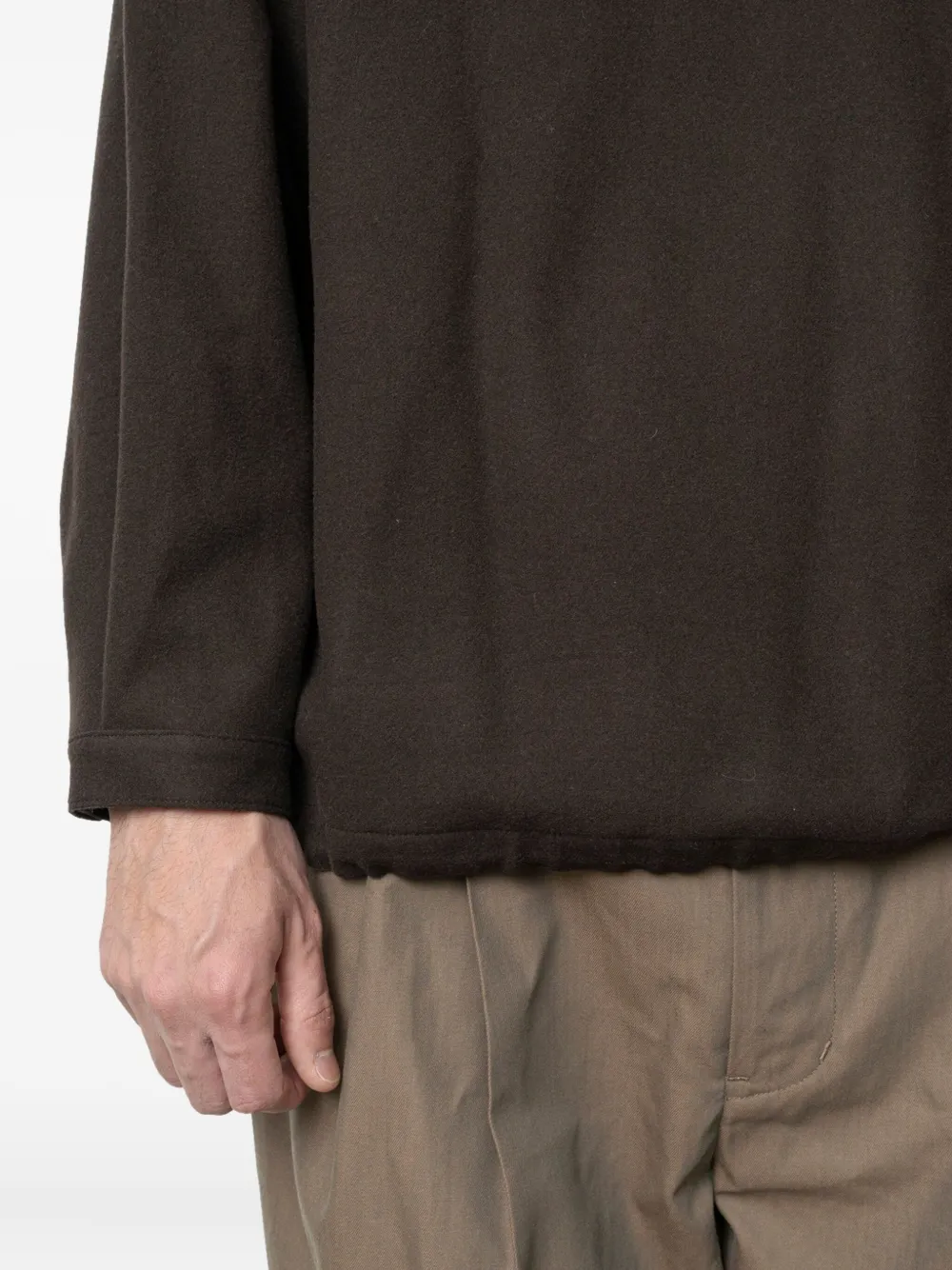 Still By Hand Buttoned Polo Shirt In Brown