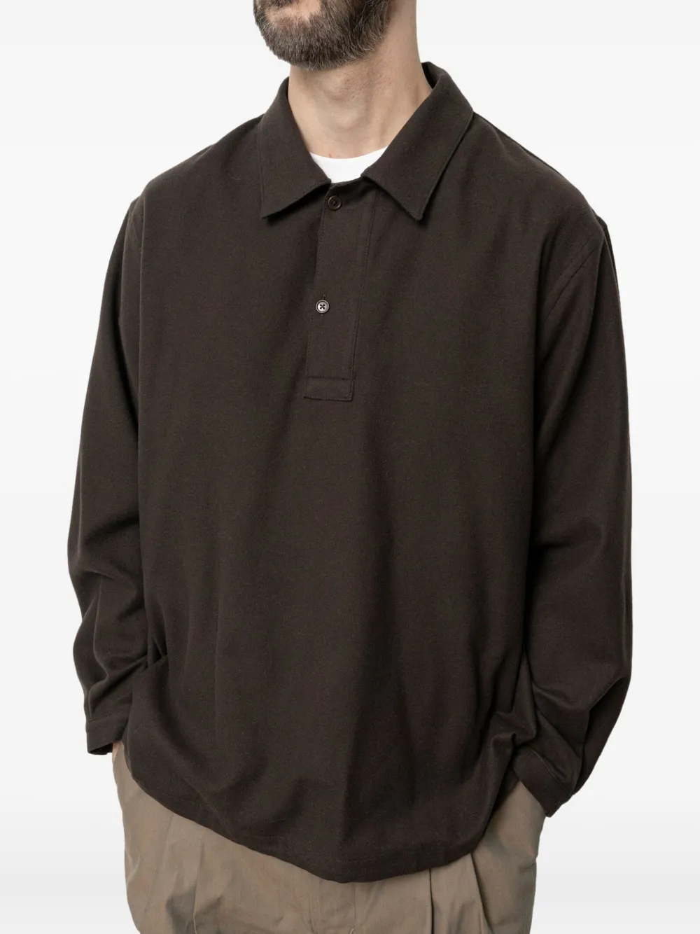 Still by Hand buttoned polo shirt - Bruin
