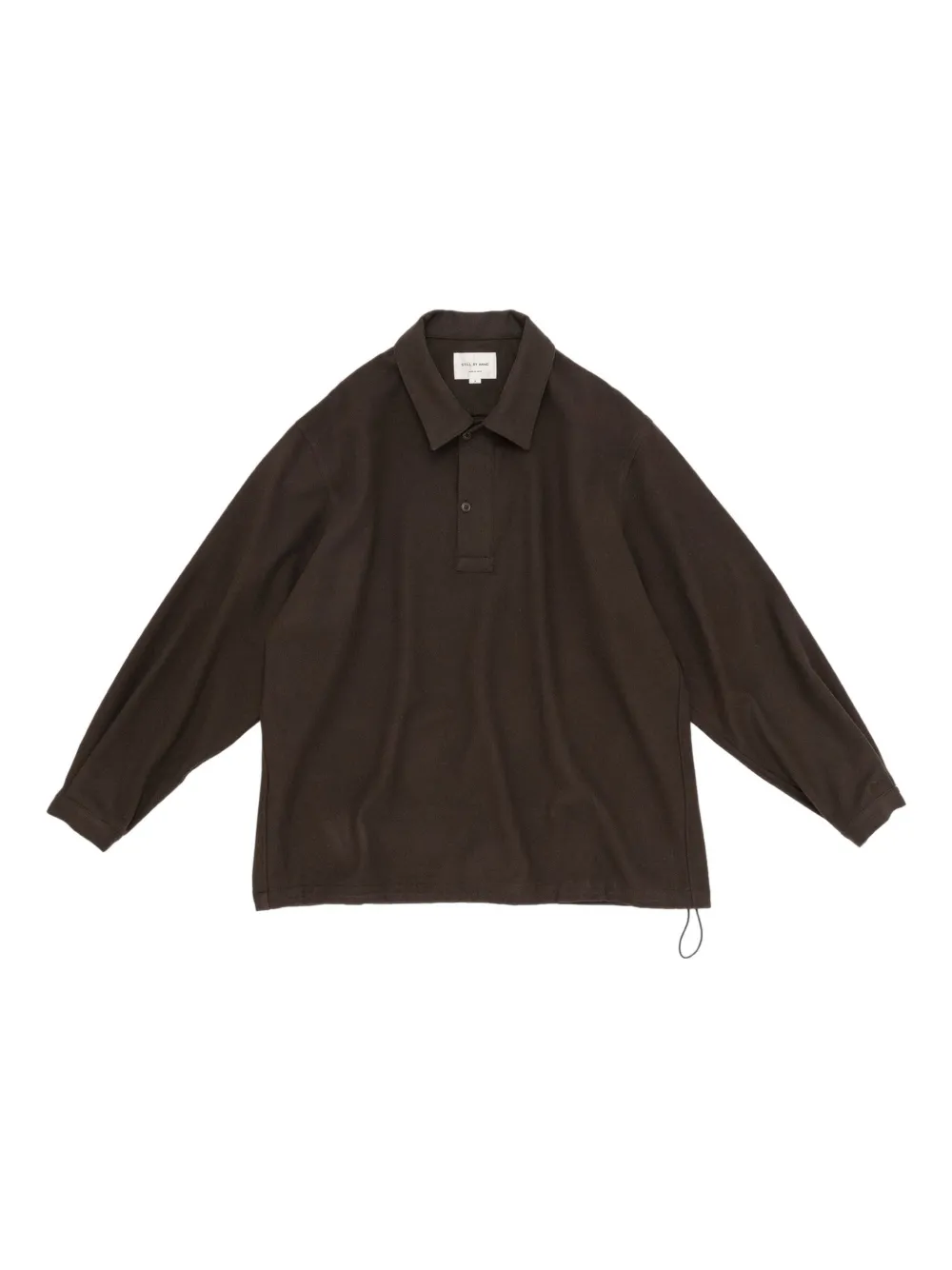 Still By Hand Buttoned Polo Shirt In Brown