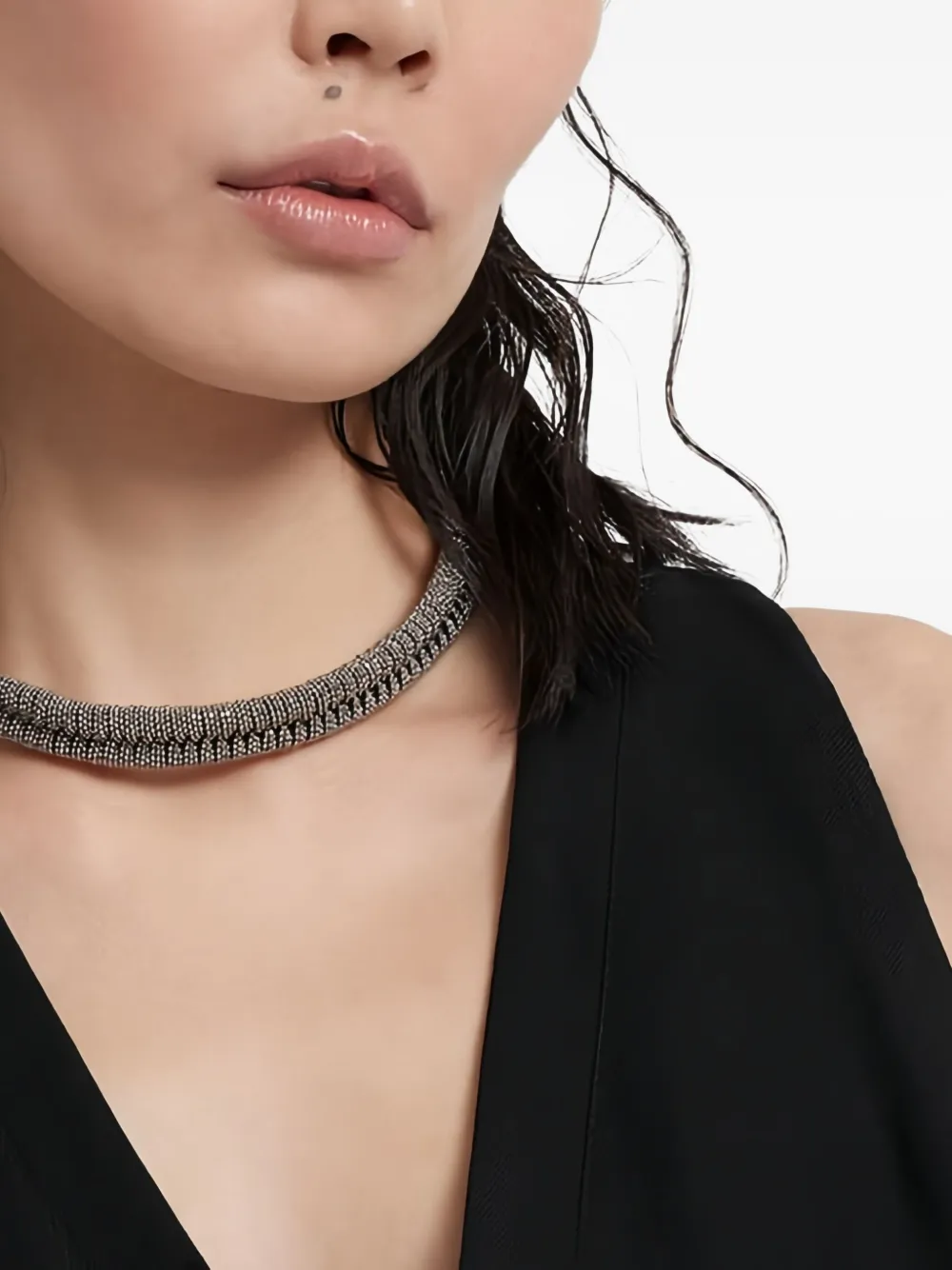 Brunello Cucinelli Halsketting met kralen - Bruin