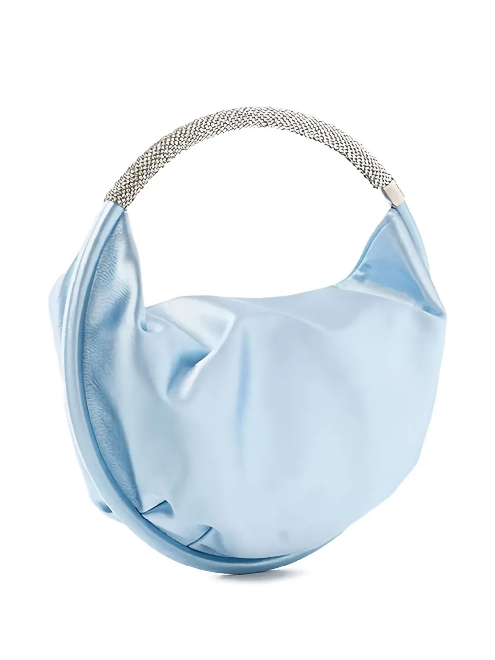 Twenty Four Haitch Chiara Embellished-handle Shoulder Bag In Blue